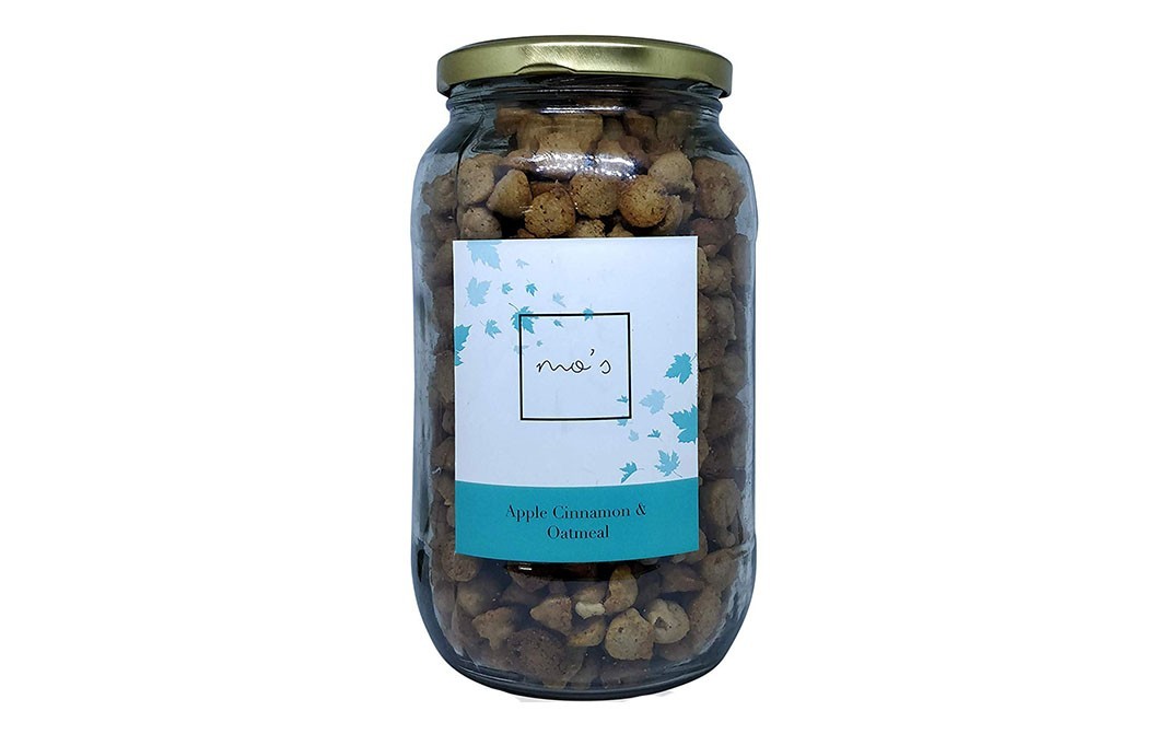 Mo's Apple Cinnamon & Oatmeal Cookies   Glass Jar  400 grams